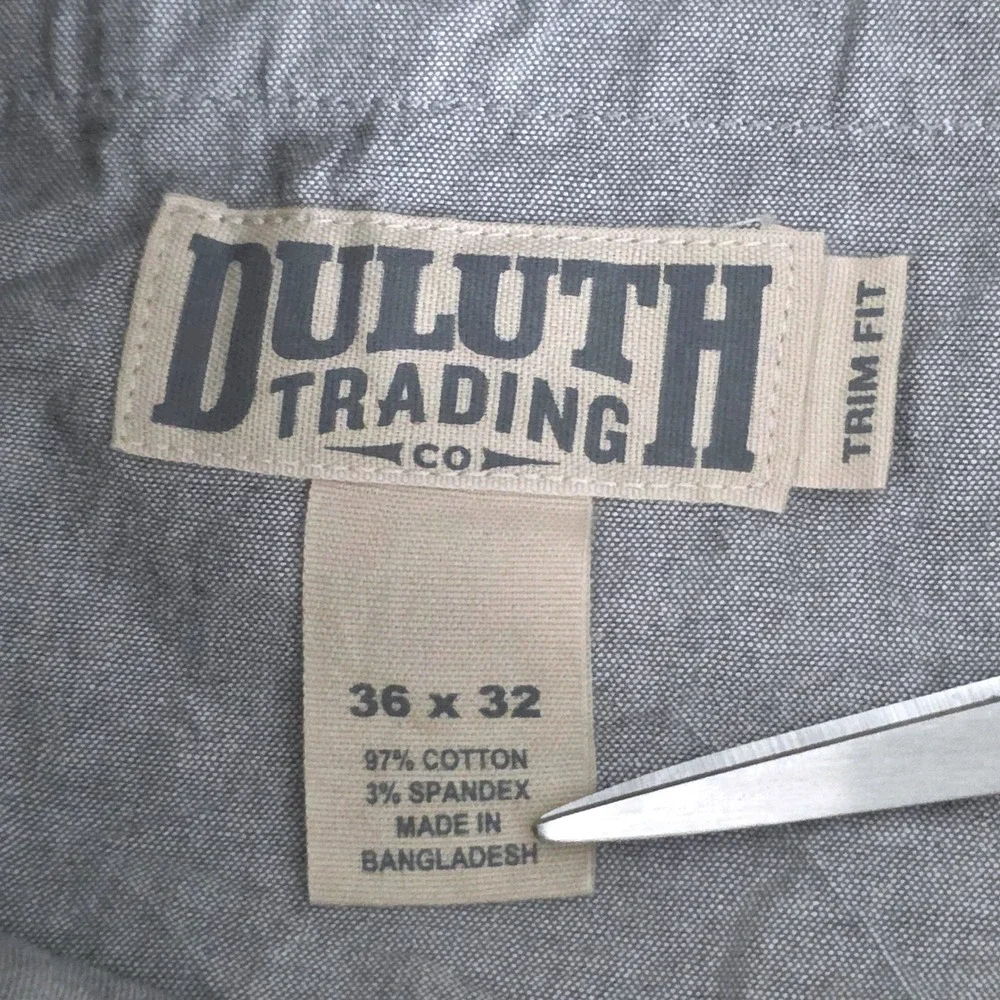 Duluth Trading Co Flex Ballroom Khakis Mens Trim Fit Tan Chino Pants Sz 36X31